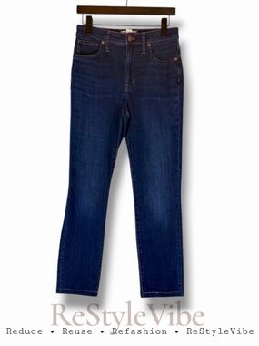 MADEWELL Women’s Size 27 Denim Jeans Curvy High Rise Skinny Stretch Style Ankle
